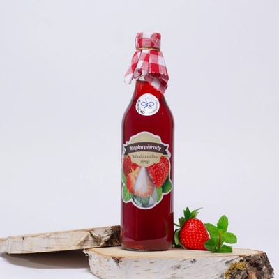 Kapka Přírody Jahodový sirup s mátou 0,5 l