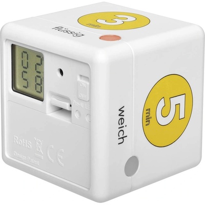 TFA Dostmann Cube Timer Ei kuchynská minútka biela, žltá digitálne/y; 38.2041.07