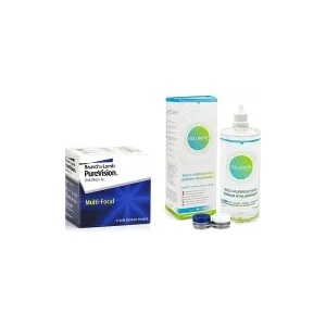 Bausch & Lomb PureVision Multi-Focal (6 лещи) + Solunate Ⓢ Multi-Purpose 400 ml с кутия