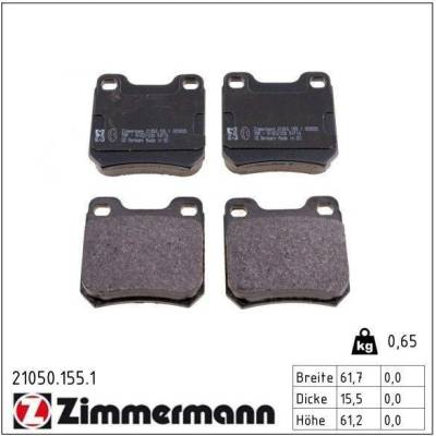 Sada brzdových destiček, kotoučová brzda ZIMMERMANN 21050.155.1 (210501551)