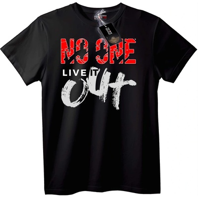 NOONEBRAND Тениска Никой Преживей Го - 7XL, White