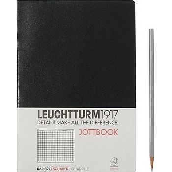 Leuchtturm1917 Jottbook Medium A5 60 čtveřečkovaný černý