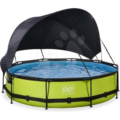 Exit Toys Lime s kartušovou filtrací a přístřeškem 360x76cm zelená