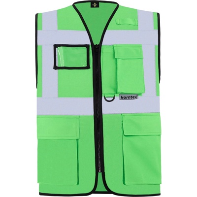 Korntex hi-vis kxmf berlin / Светлоотразителна многофункционална жилетка - неоново зелена xxl (76kxmf08605)