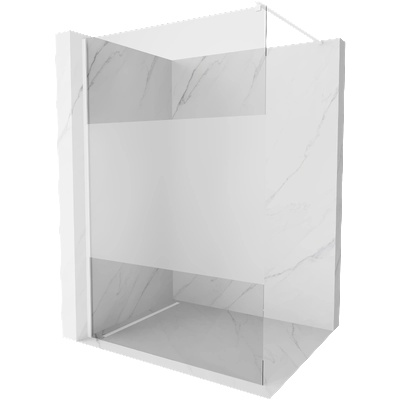 Mexen Kioto преграда за душ Walk-in 120 x 200 см, прозрачна/матова 8 мм, бяла (800-120-101-20-35)