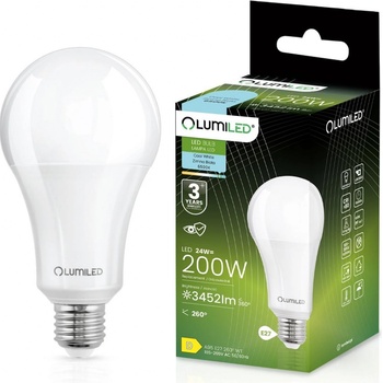 Lumiled LED žiarovka E27 A95 24W = 200W 3452lm 6500K Cold 260°