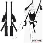 LateToBed BDSM Line Door Jam Sling Black