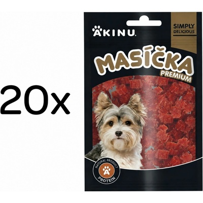 Akinu MASÍČKA PREMIUM Kachní maso pamlsek pro psy 20 x75 g