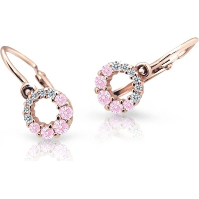 Cutie Jewellery detské náušnice z ružového zlata C2154-10-X-4 ružová