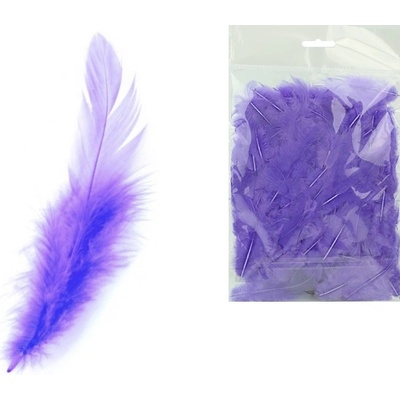 Peří barevné Luma, levandulové, 10g
