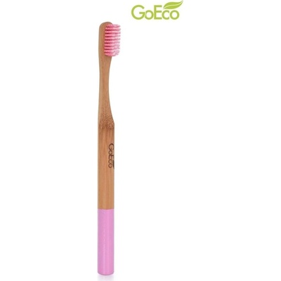 Bamboo Dedra GoEco Zubní kartáček z bambusu velmi měkký pastelově růžový