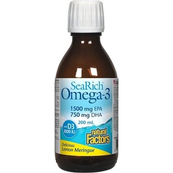 Natural Factors SeaRich Omega -3 4500 mg (1500 mg EPA / 750 mg DHA) + витамин D3 1000 IU 200 ml | Natural Factors (35744 NF)