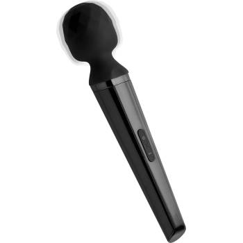 XR Brands Wand Essentials Diamond Head 11X Silicone Wand Massager Black