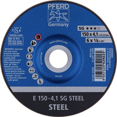 Pferd E 150-4,1 Brúsny kotúč lomený 150 x 22.23 mm ocel 69220473 10 ks