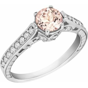 Eppi Zásnubný prsteň s morganitom a diamantmi Zeon R30988