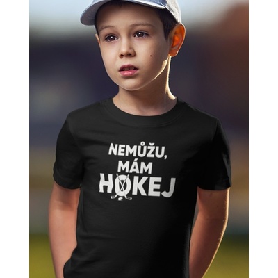 dětské tričko Nemůžu mám hokej černá