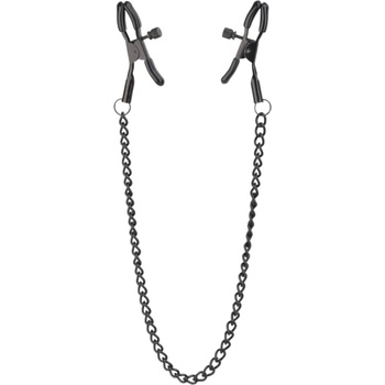 Dream Toys Blaze Deluxe - метални щипки за зърна с верижка (черно)