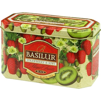 Basilur Magic Fruit Strawberry & Kiwi plech 20 x 2 g