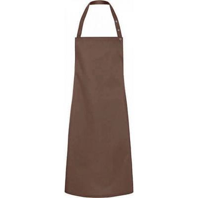 Karlowsky Zástěra Santorini s nastavitelným páskem laclu s druky 215 g/m hnědá světlá KY072