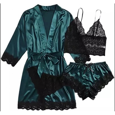 Beatris collection Combiné dámský noční set s županem černá