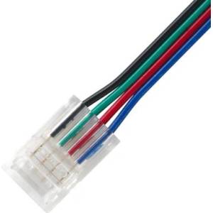  Прозрачен Конектор с кабел за rgb Лента (1398-2)