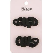 Richstar Accessories Gumičky do vlasů černé základní 3 cm 12 kusů