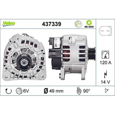 Alternátor VALEO RE-GEN REMANUFACTURED 437339