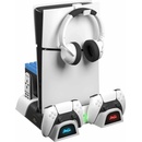 Froggiex FX-P5-C4-W PS5, PS5 Slim Multifunctional Cooling Stand + Headset holder