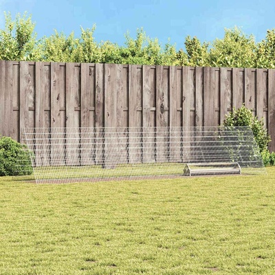 vidaXL Klec na kuřata 430 × 100 × 85 cm pozinkovaná ocel stříbrná 9799.3394438