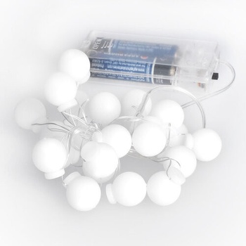 Solight LED vianočná reťaz farebné gule 20x LED 2m 2x AA