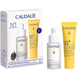 Caudalie Vinoperfect & Vinosun Protect Комплект - Озаряващ серум и Флуид, SPF50+, 30 + 20 ml (Лимитирано)