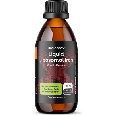 BrainMax Liquid Liposomal Iron 14 mg 150 ml Vanilka