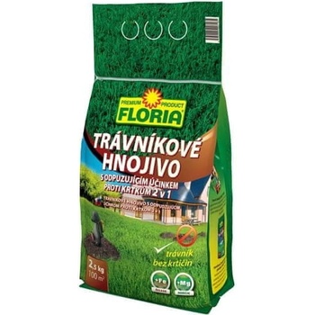 Agro FLORIA Trávníkové hnojivo s odpuzujícím účinkem proti krtkům 2,5kg