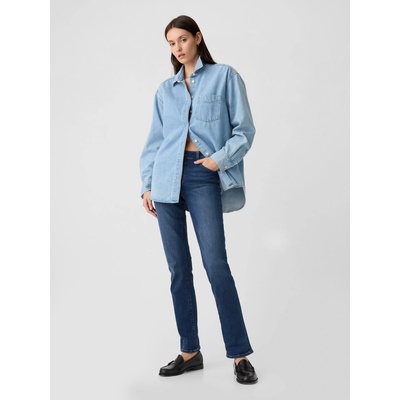 GAP Džíny straight Mid Rise Classic Tmavě modré
