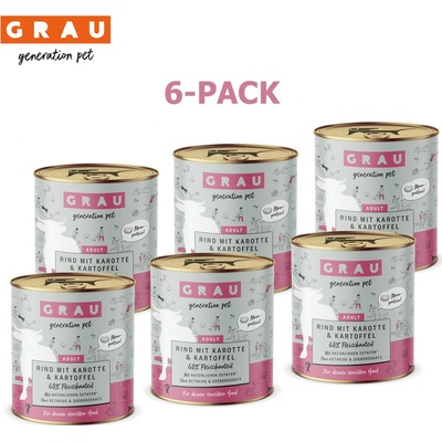 Grau Adult Hovädzie s mrkvou a zemiakmi 6 x 800 g