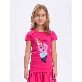 Winkiki dievčenské tričko sýto ružová