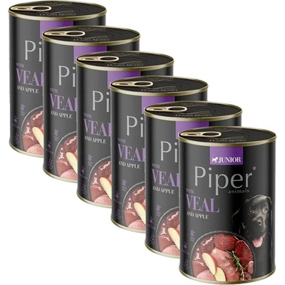 Piper Junior teľacie a jablko 6 x 400 g