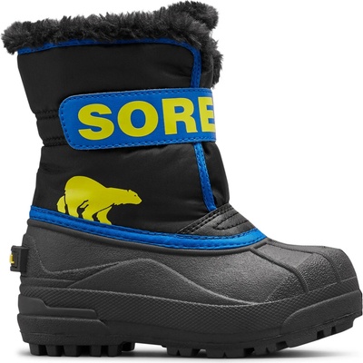 Sorel Детски зимни ботуши Sorel Kid's Snow Commander Winter boots - Black / Super Blue - размер 29 (EU) (702-3884-0115)