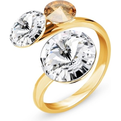 Spark prsten se Swarovski Elements Lollipop Gold PG11223CGS Gold Shadow