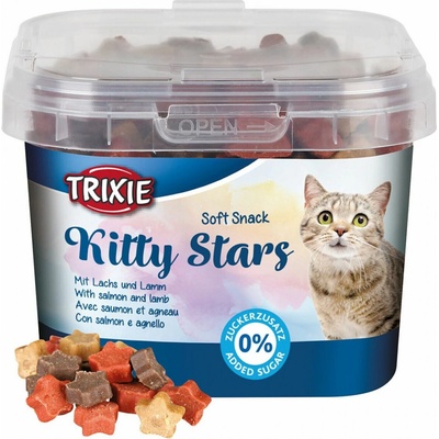 TRIXIE Soft Snack Kitty Stars hviezdičky s lososom a jahňacím 140 g