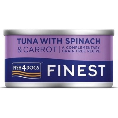 Fish4Dogs Finest tuniak s mrkvou a špenátom 85 g