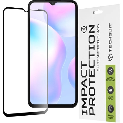 Techsuit Протектор за Xiaomi Redmi 9 / Redmi 9A / Redmi 9AT / Redmi 9C / Redmi 9C NFC / Redmi 10A - 111D Full Cover / Full Glue Glass - черен