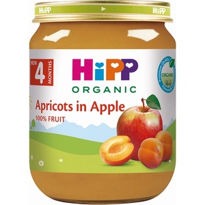Hipp Био пюре Hipp - С кайсии и ябълки, 4 м+, 125 g (4221) - ozone