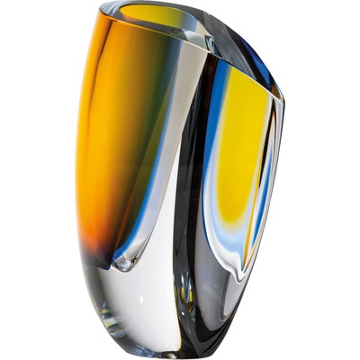 Kosta Boda Ваза Mirage 31 см синьо-оранжева (7042221)