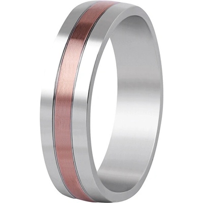 Beneto Bicolor snubný prsteň z ocele SPP10