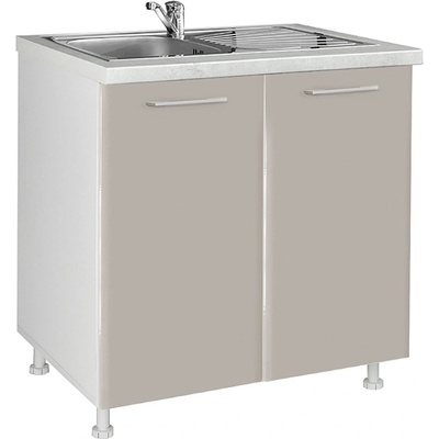 Matis Кухненски шкаф долен за мивка in mdf d80 s кашмир гланц