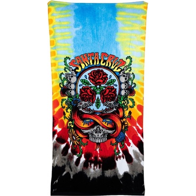 Santa Cruz osuškaDressen Rose Crew Three Black Rainbow 82x162 cm