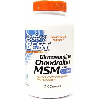 Doctor's Best Glucosamine Chondroitin MSM glukosamín + chondroitín + MSM 240 kapsúl