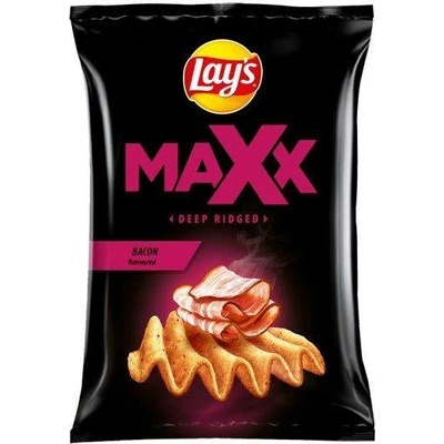 Lays Maxx Smažené bramborové lupínky s příchutí slaniny 120 g