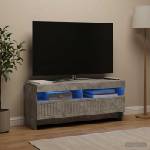 vidaXL LED телевизионен кабинет EDE 100 x 35 x 43 см Бетонно сиво (896108)
